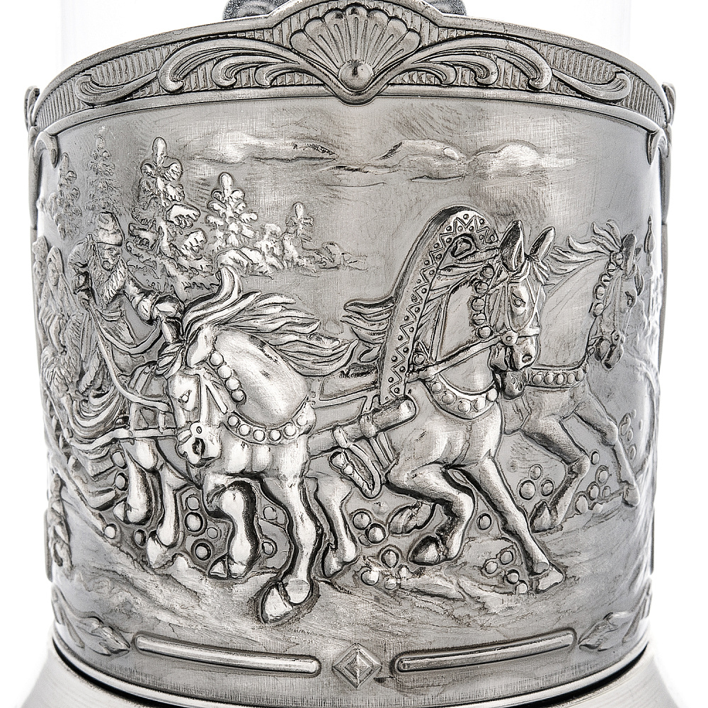 Подстаканник никелированный «Тройка» - интернет магазин Русь Велика я фото 4