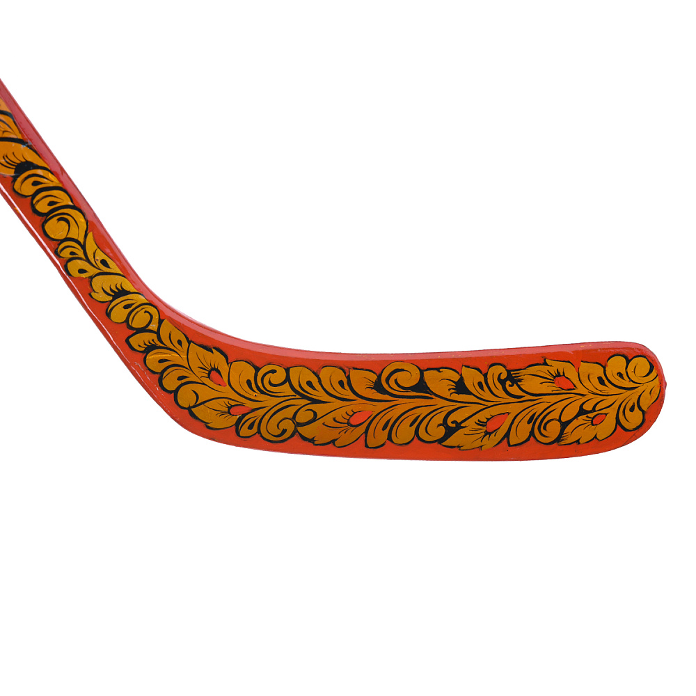 Клюшка хоккейная с росписью «Кудрина». Хохлома - интернет магазин Русь Велика я фото 1