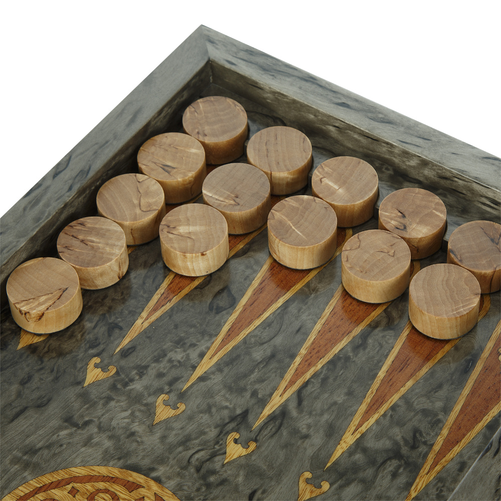 Нарды из карельской березы «Герб РФ» 42х21 см - интернет магазин Русь Велика я фото 6