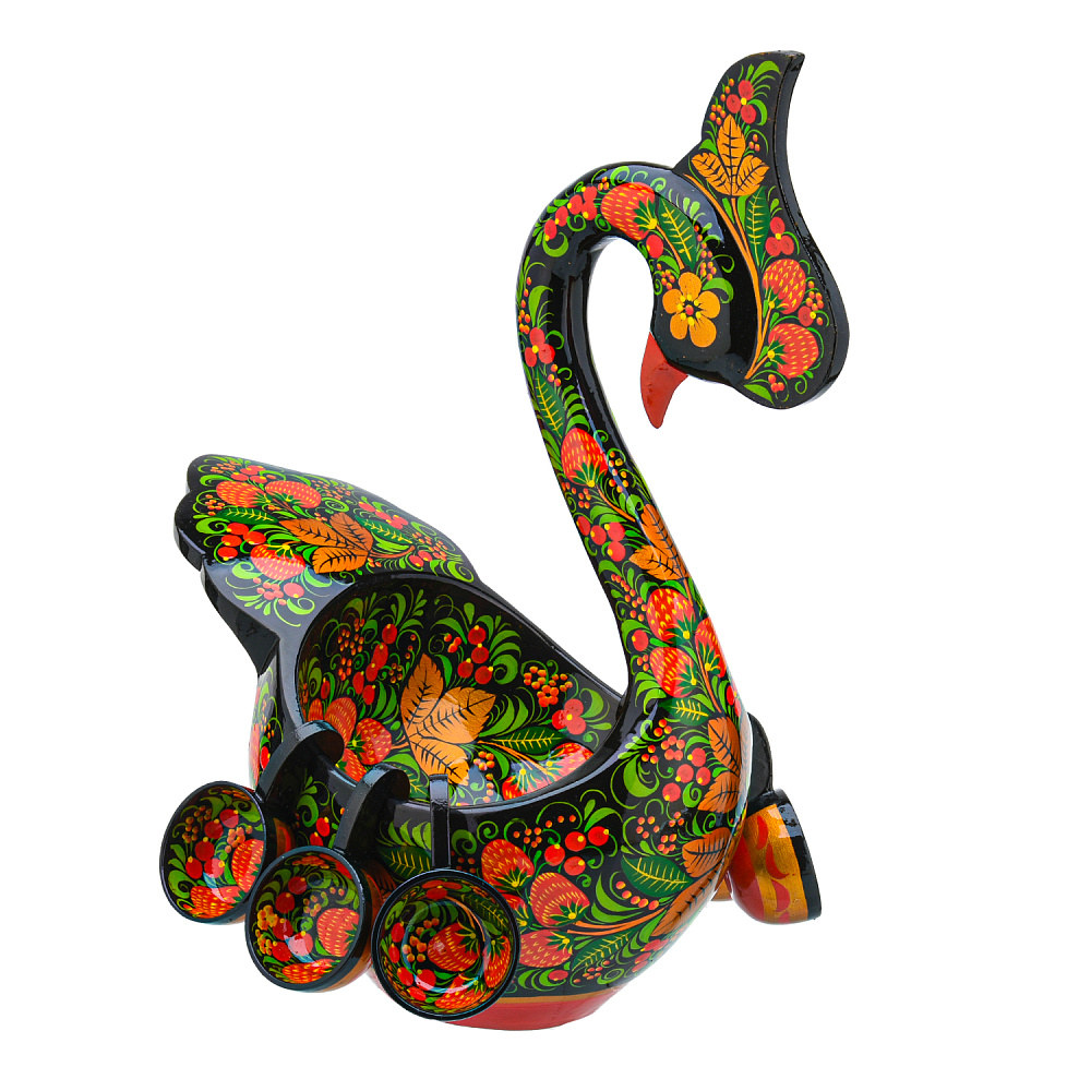 Братина с ковшиками «Лебедь». Хохлома - интернет магазин Русь Велика я 