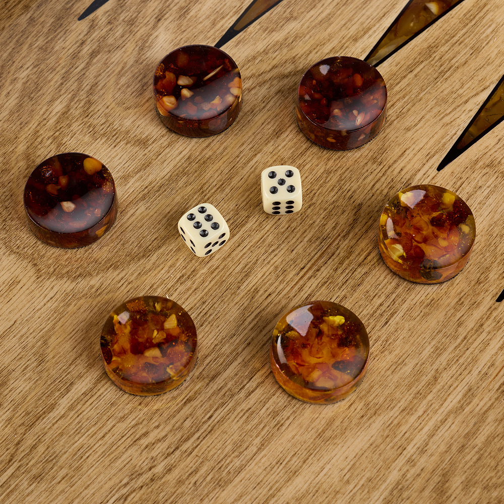 Нарды янтарные «Герб РФ» 56х30 см - интернет магазин Русь Велика я фото 10