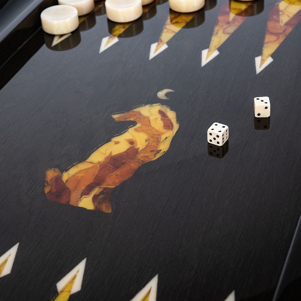 Нарды янтарные «Волк» 60х32 см - интернет магазин Русь Велика я фото 7