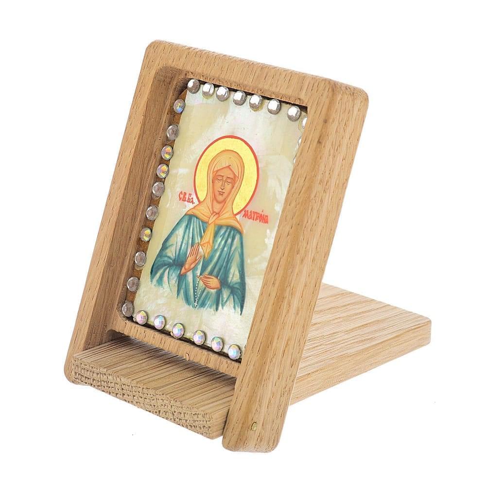 Икона дорожная «Святая Матрона» 6 х 8,5 см - интернет магазин Русь Велика я 