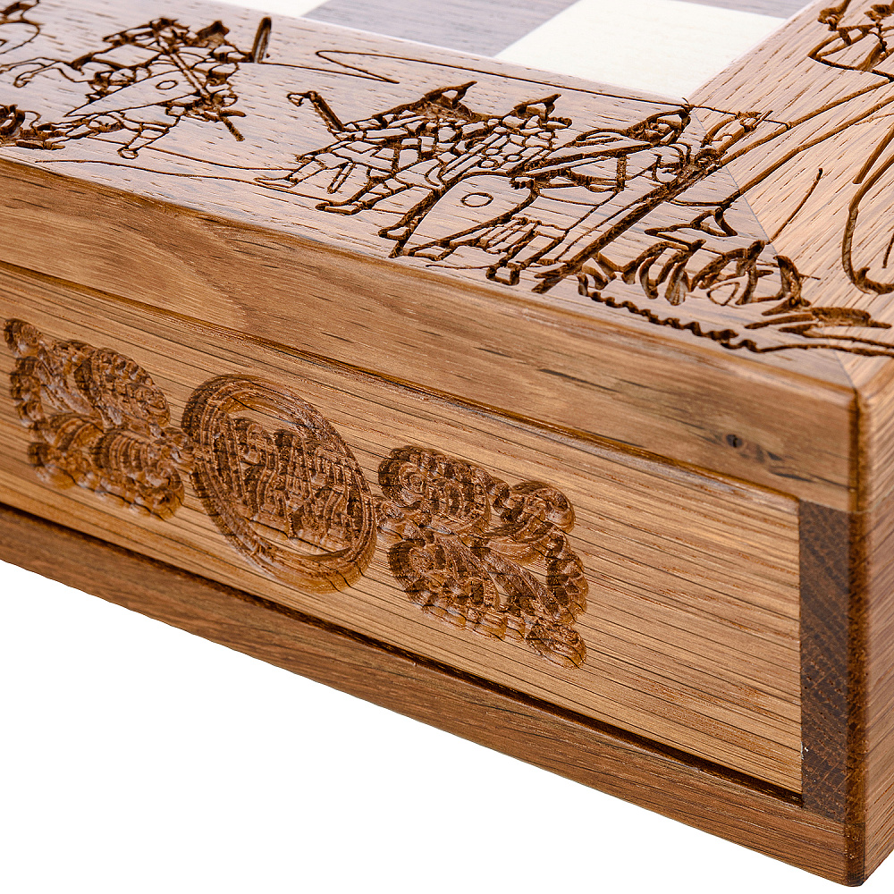 Шахматы деревянные с металлическими фигурами «Ледовое побоище» 47х47 см - интернет магазин Русь Велика я фото 13