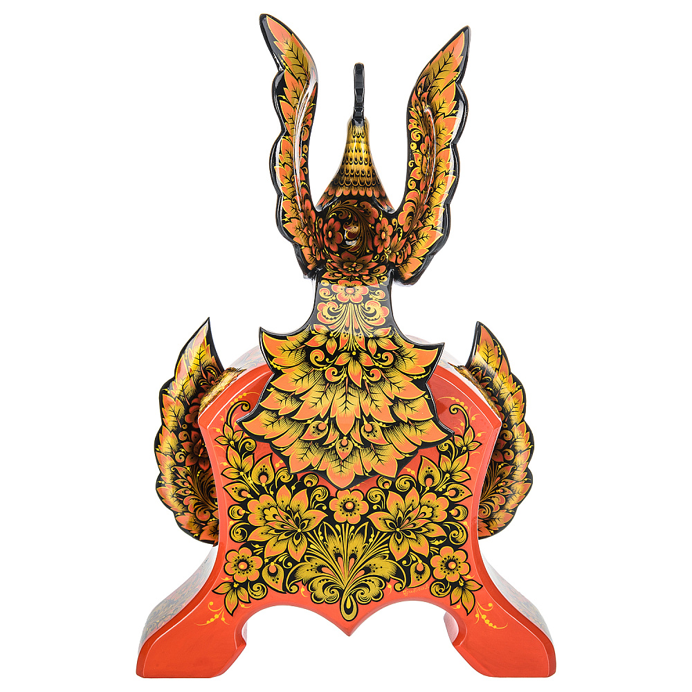 Часы настольные с росписью. Хохлома - интернет магазин Русь Велика я фото 3