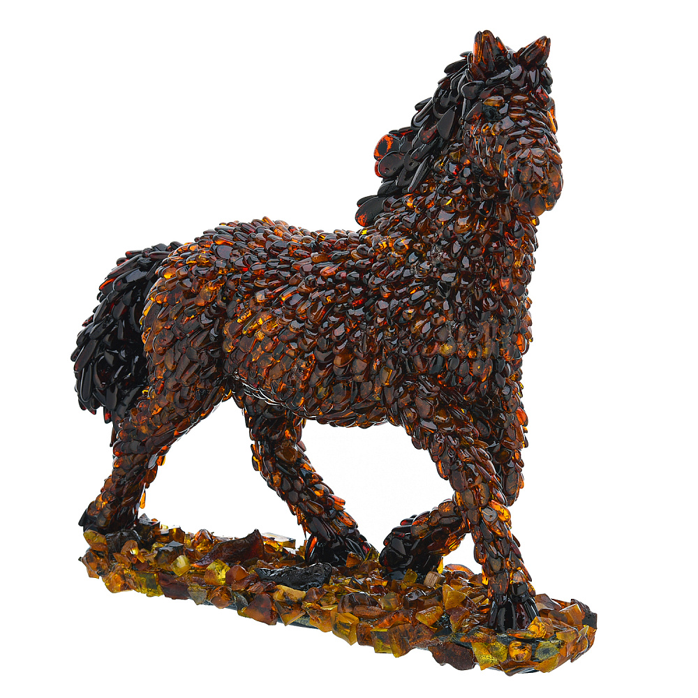 Скульптура из янтаря «Конь» - интернет магазин Русь Велика я фото 1