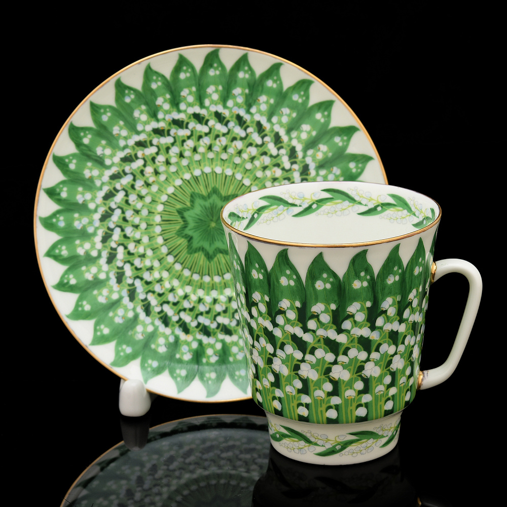 Кофейная пара 165 мл «Ландыши» - интернет магазин Русь Велика я 