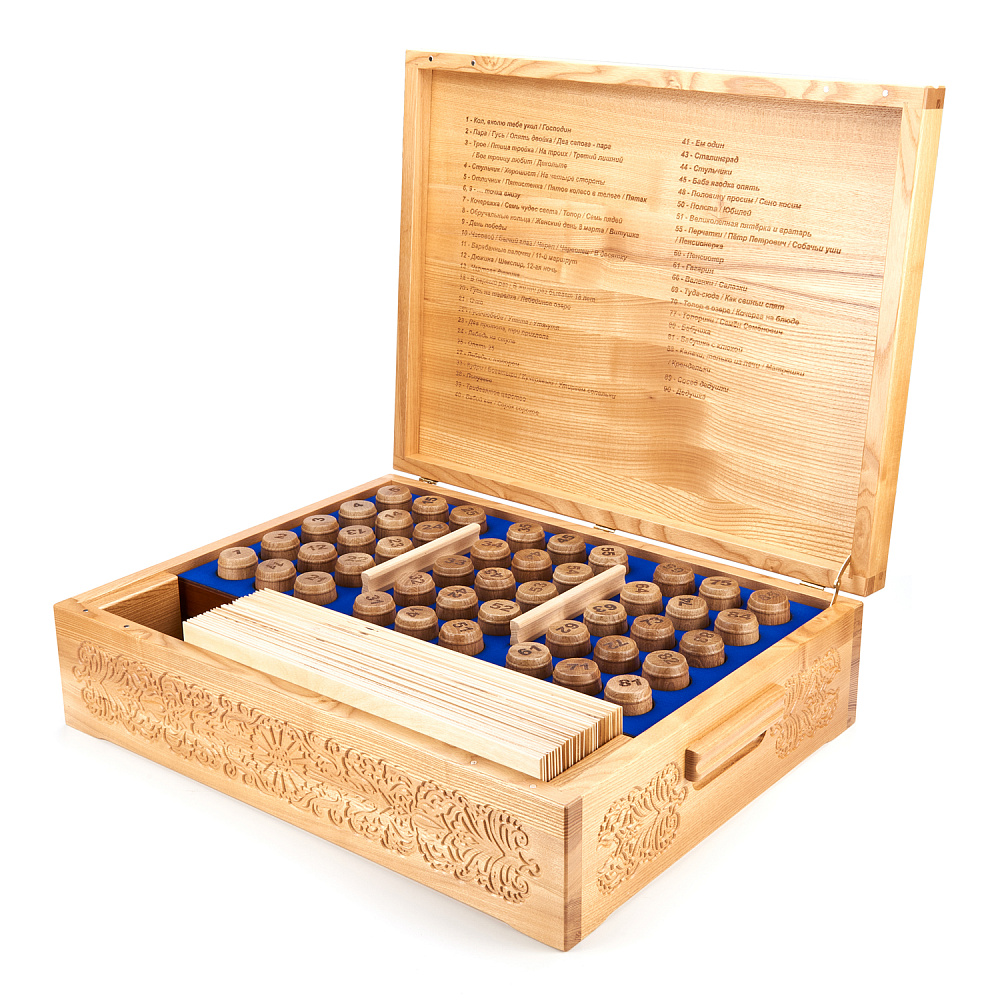 Русское лото в шкатулке из мореного ясеня «Набережная Кремля» - интернет магазин Русь Велика я фото 1