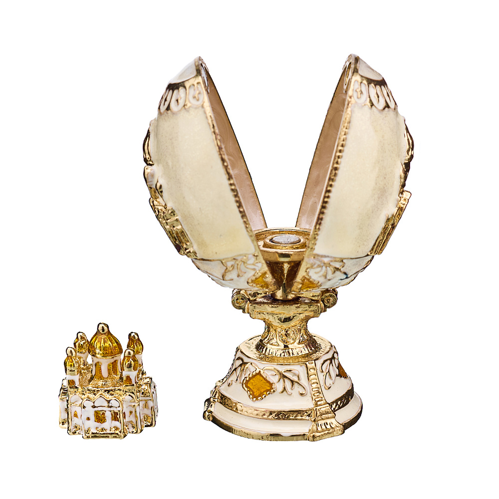 Пасхальное яйцо-шкатулка «Храм Христа Спасителя». Традиции Фаберже - интернет магазин Русь Велика я фото 3