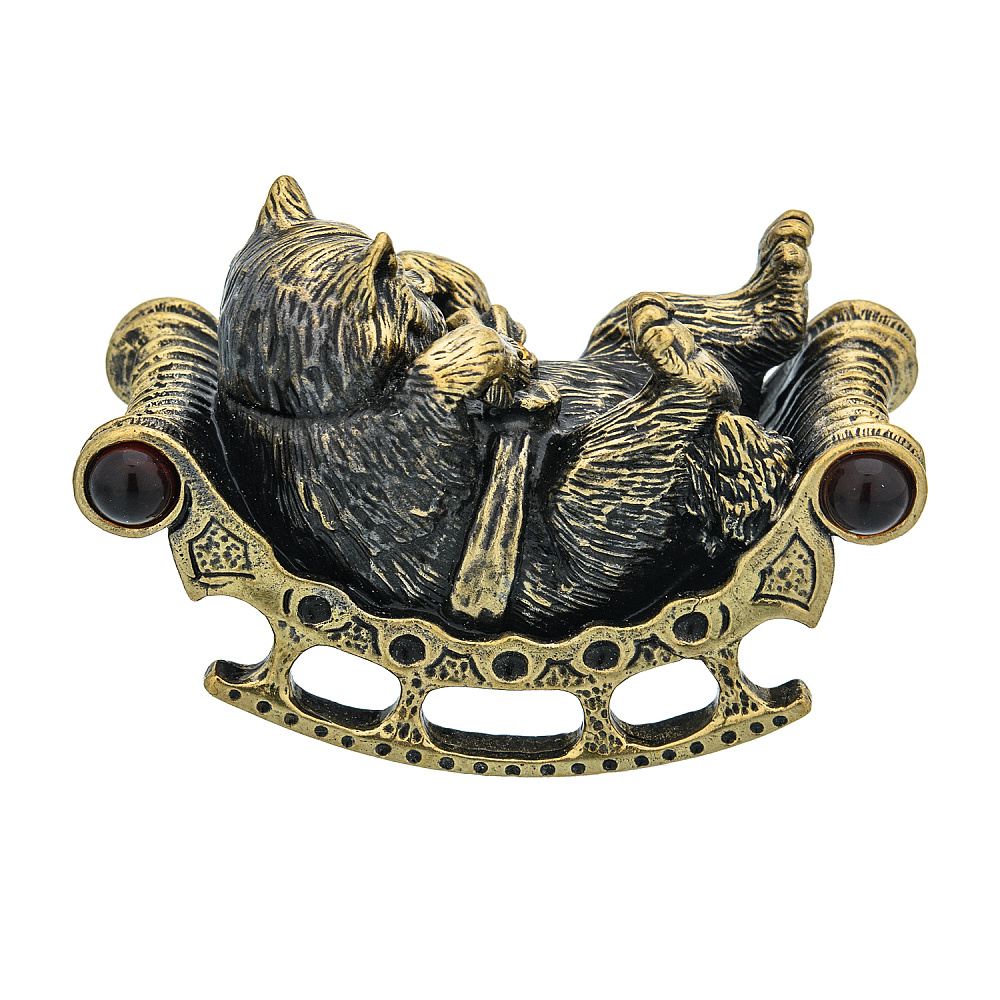 Статуэтка с янтарем «Кот на софе» - интернет магазин Русь Велика я фото 3