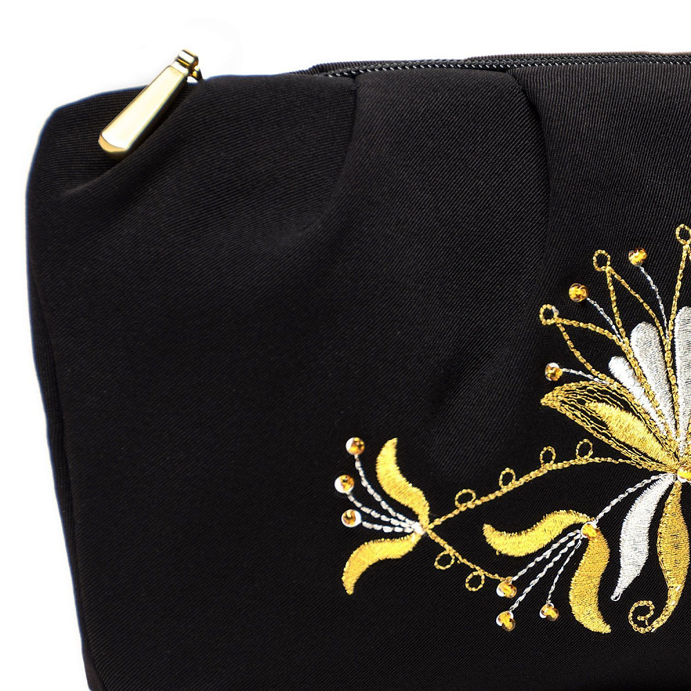 Косметичка «Аида». Черная с вышивкой - интернет магазин Русь Велика я фото 2