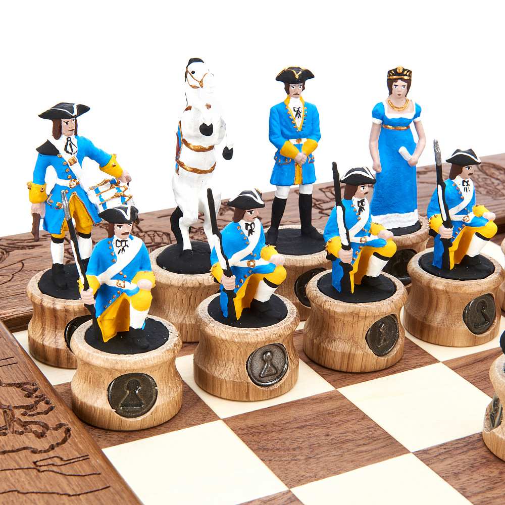 Шахматы из массива мореного дуба «Полтава» 47х47 см - интернет магазин Русь Велика я фото 4