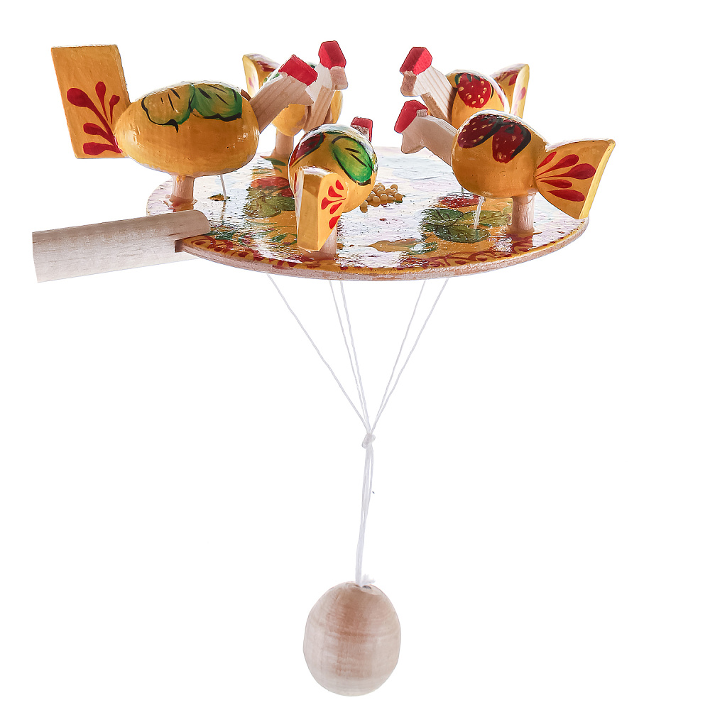 Деревянная игрушка «Курочки клюют зерно» - интернет магазин Русь Велика я фото 1