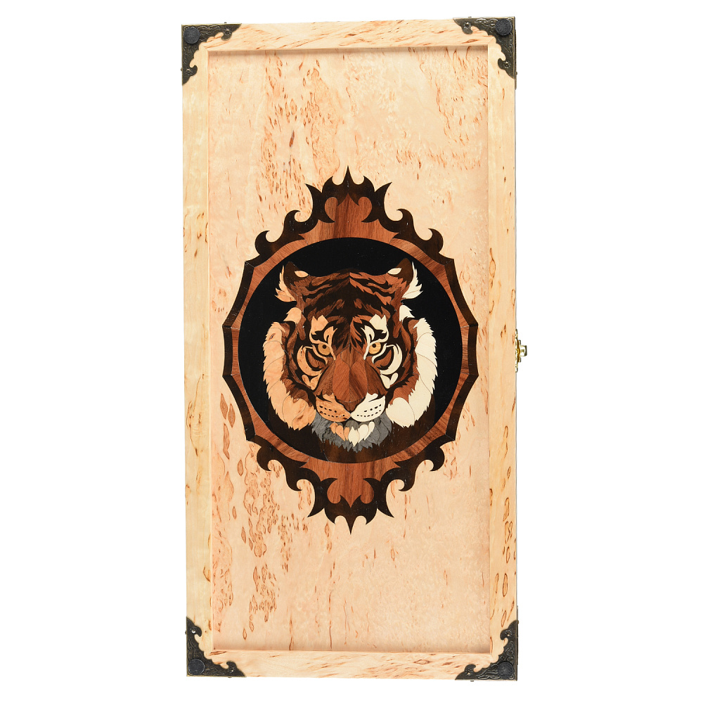 Деревянные дорожные нарды «Тигр». Карельская береза - интернет магазин Русь Велика я фото 1