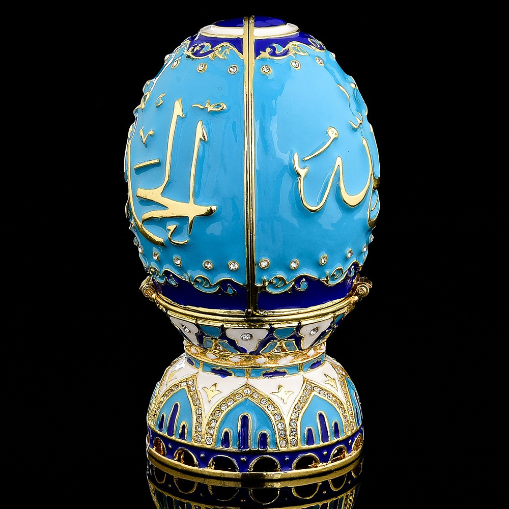 Шкатулка «Альхамдулиллах» с куполом. Традиции Фаберже - интернет магазин Русь Велика я фото 5