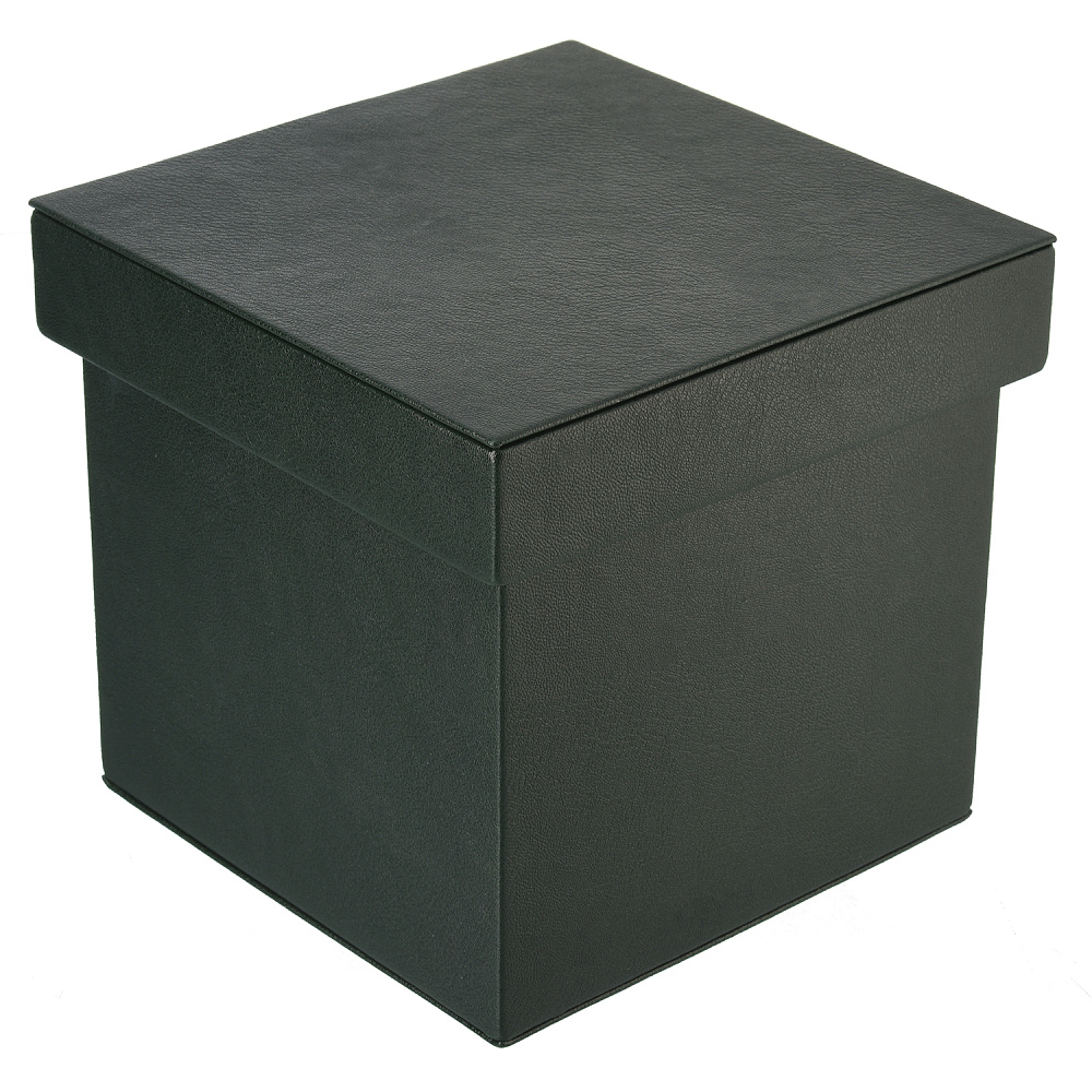 Подарочная упаковка из экокожи темно-зеленая 16х16х16 см - интернет магазин Русь Велика я 