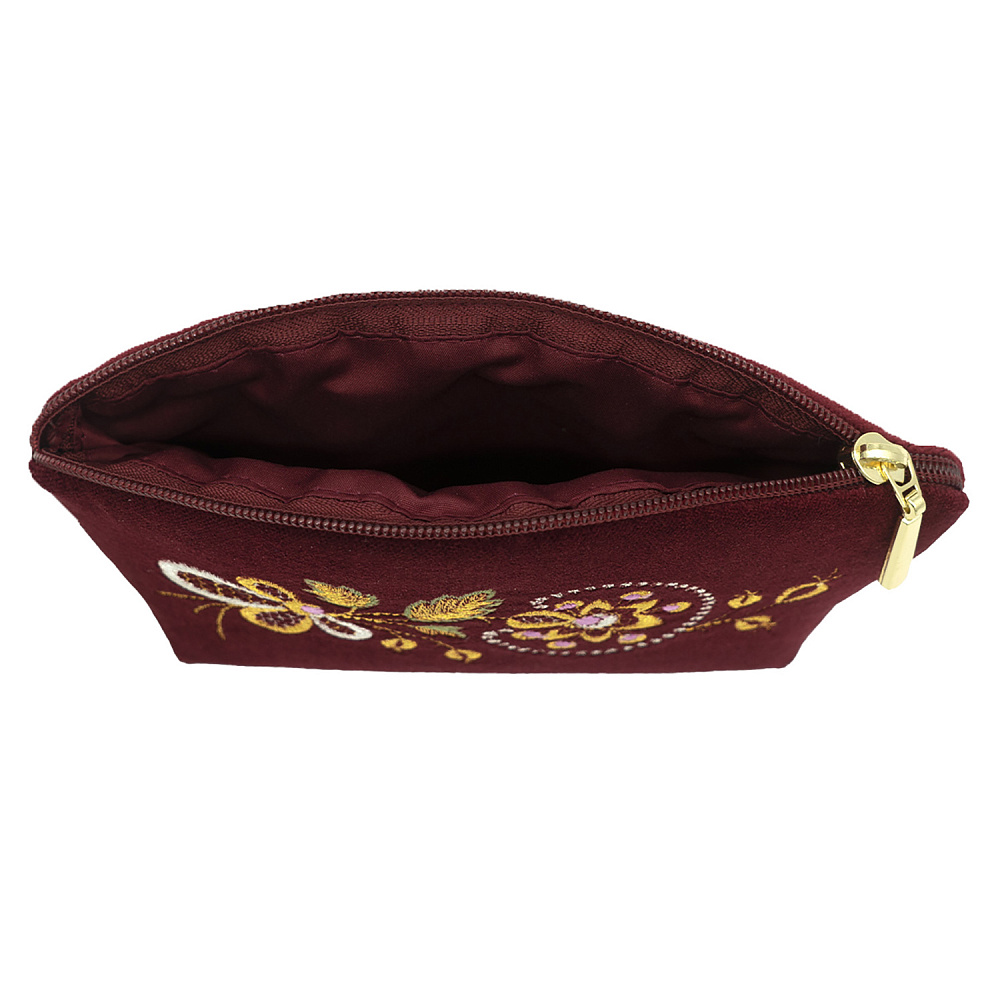 Косметичка «Заря». Бордовая с вышивкой - интернет магазин Русь Велика я фото 3