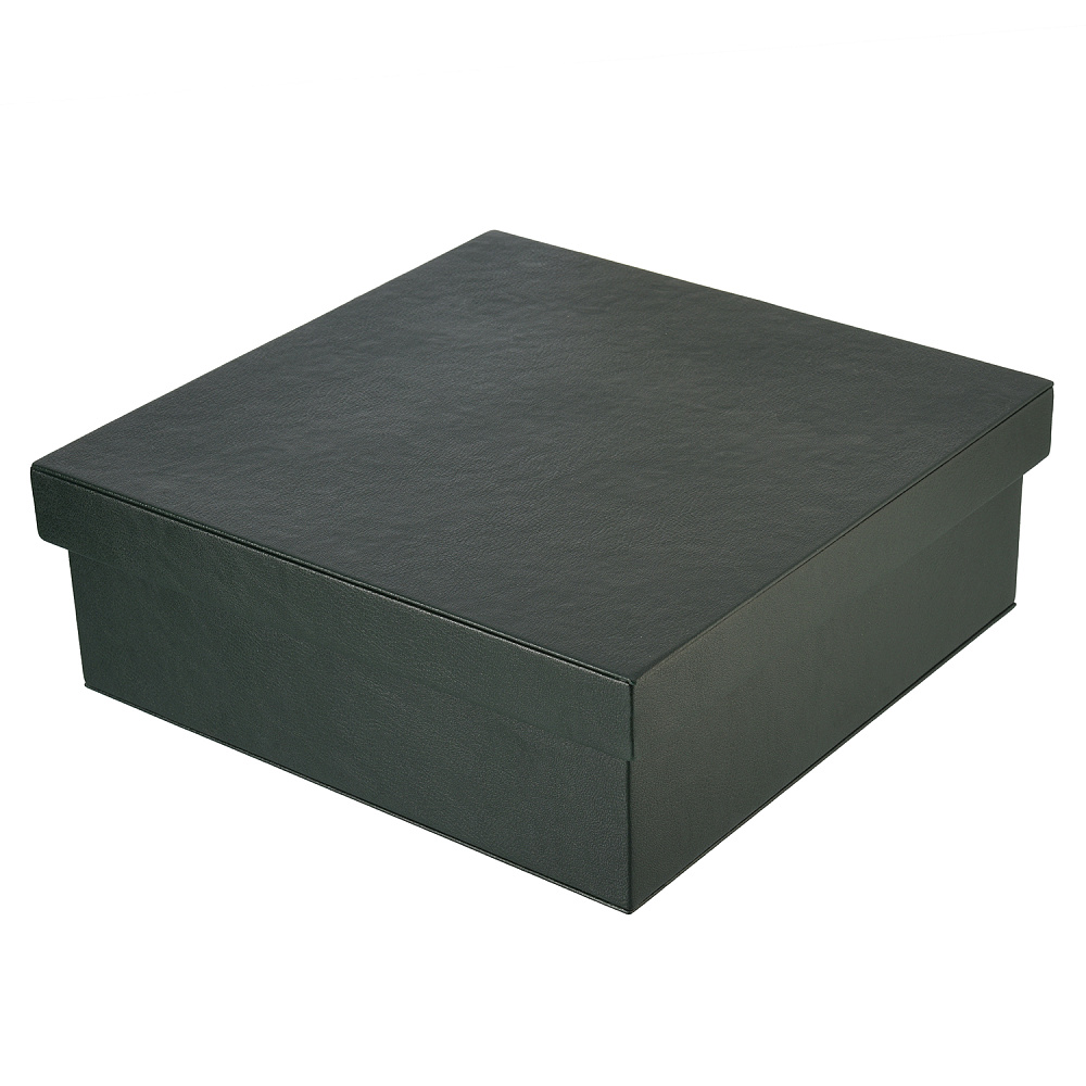 Подарочная упаковка из экокожи темно-зеленая 30х30х10 см - интернет магазин Русь Велика я 