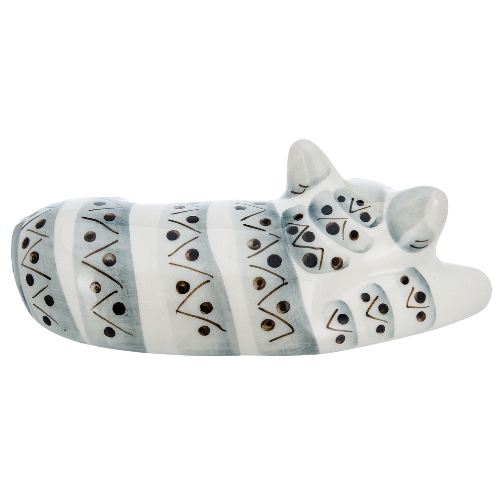 Фарфоровая статуэтка «Кошка серая» - интернет магазин Русь Велика я фото 2