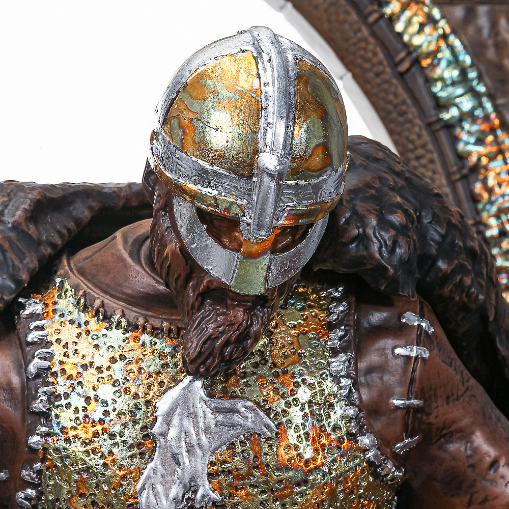 Деревянные резные часы «Время Викингов». Высота 134 см - интернет магазин Русь Велика я фото 3