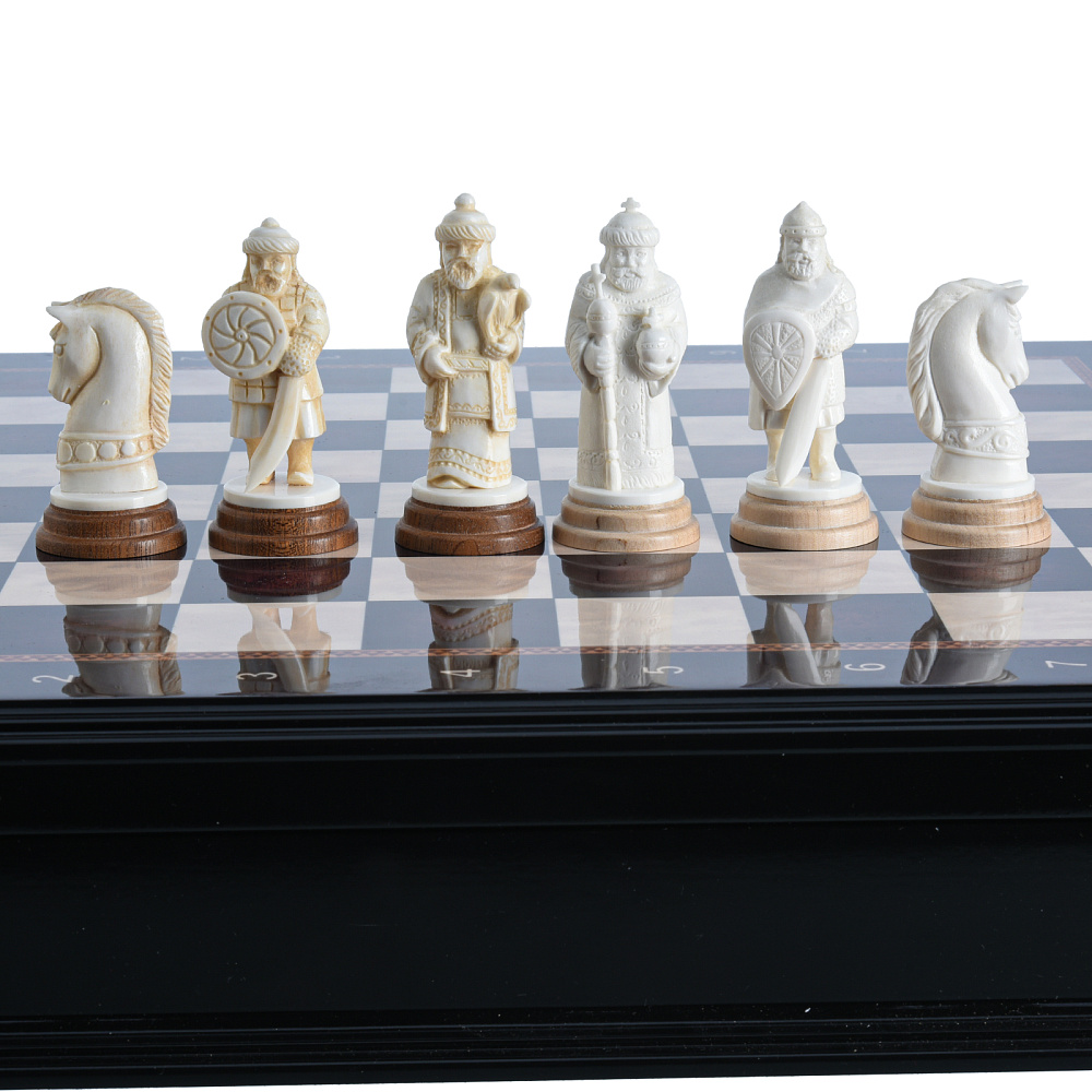 Шахматы с фигурами из кости «Куликово поле» 48х48 см - интернет магазин Русь Велика я фото 4