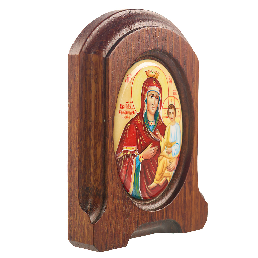 Икона «Божья Матерь Скоропослушница». Ростовская финифть 10,5х13,5 см - интернет магазин Русь Велика я фото 1