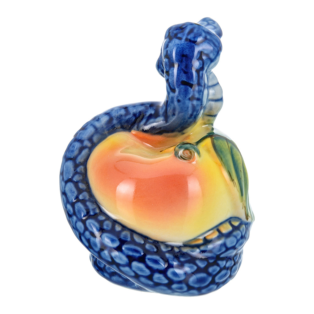 Змея Символ года 2025. Скульптура «Змей-искуситель» . Гжель в цвете - интернет магазин Русь Велика я фото 5