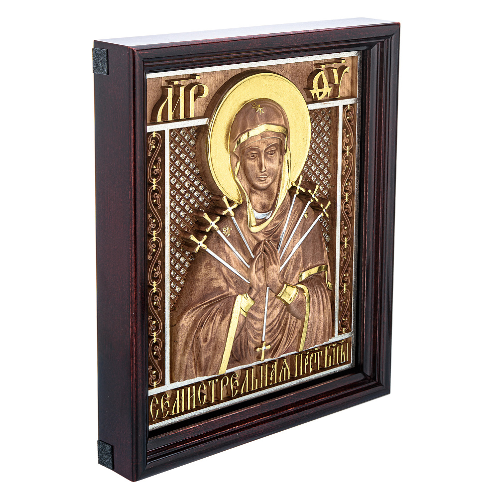 Икона в киоте «Божья Матерь Семистрельная» 33х39 см - интернет магазин Русь Велика я фото 2