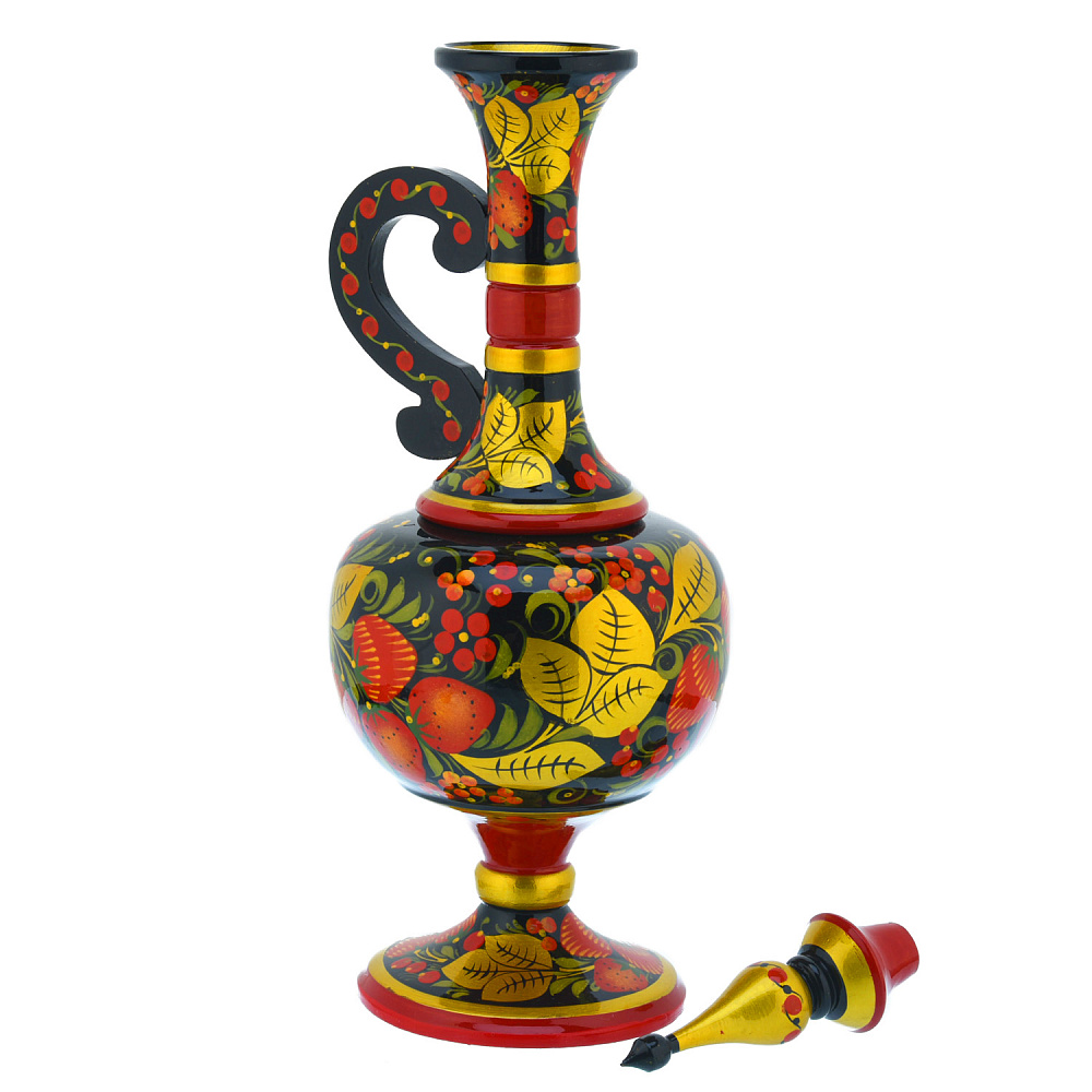 Кувшин с росписью «Ягоды». Хохлома - интернет магазин Русь Велика я фото 1