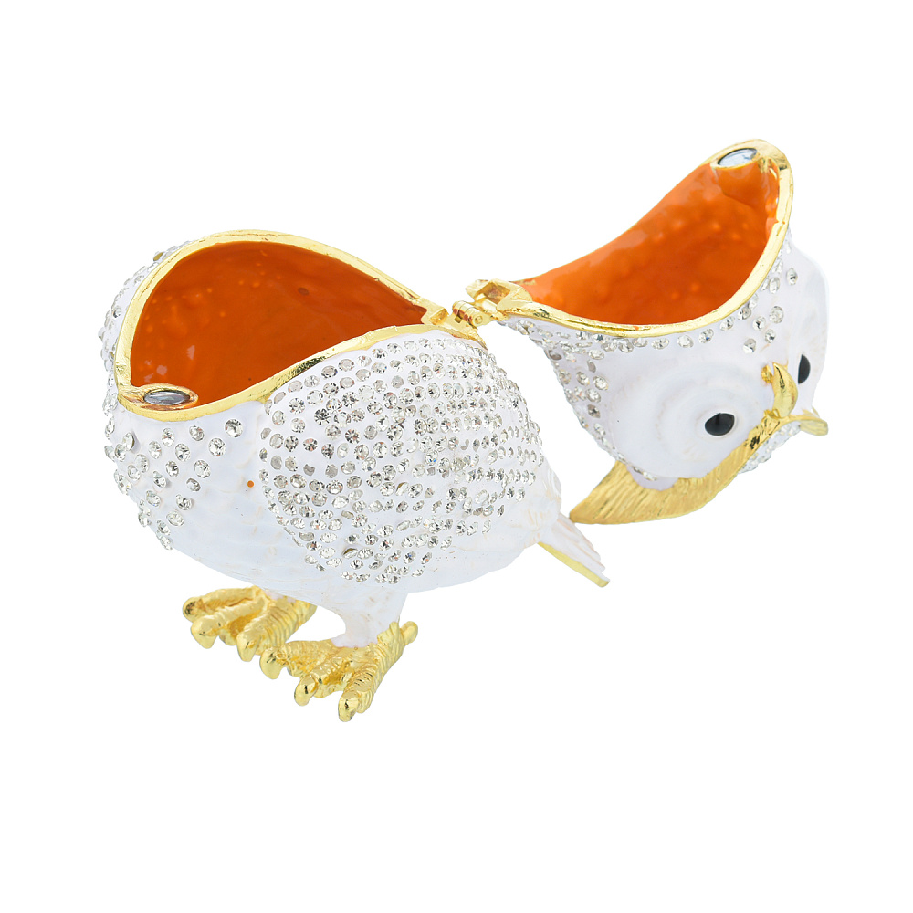 Шкатулка «Белая сова». Традиции Фаберже - интернет магазин Русь Велика я фото 2