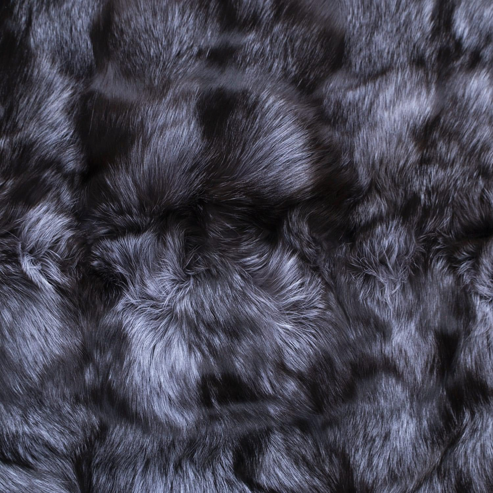 Меховое покрывало (Плед) из черно-бурых лисиц на подложке - интернет магазин Русь Велика я фото 1