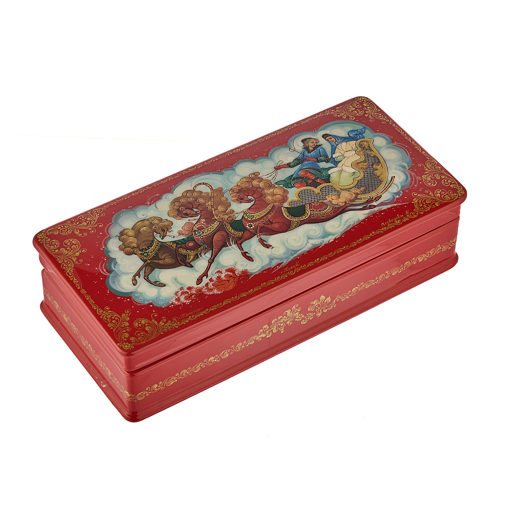 Шкатулка с художественной росписью «Тройка» - интернет магазин Русь Велика я фото 1