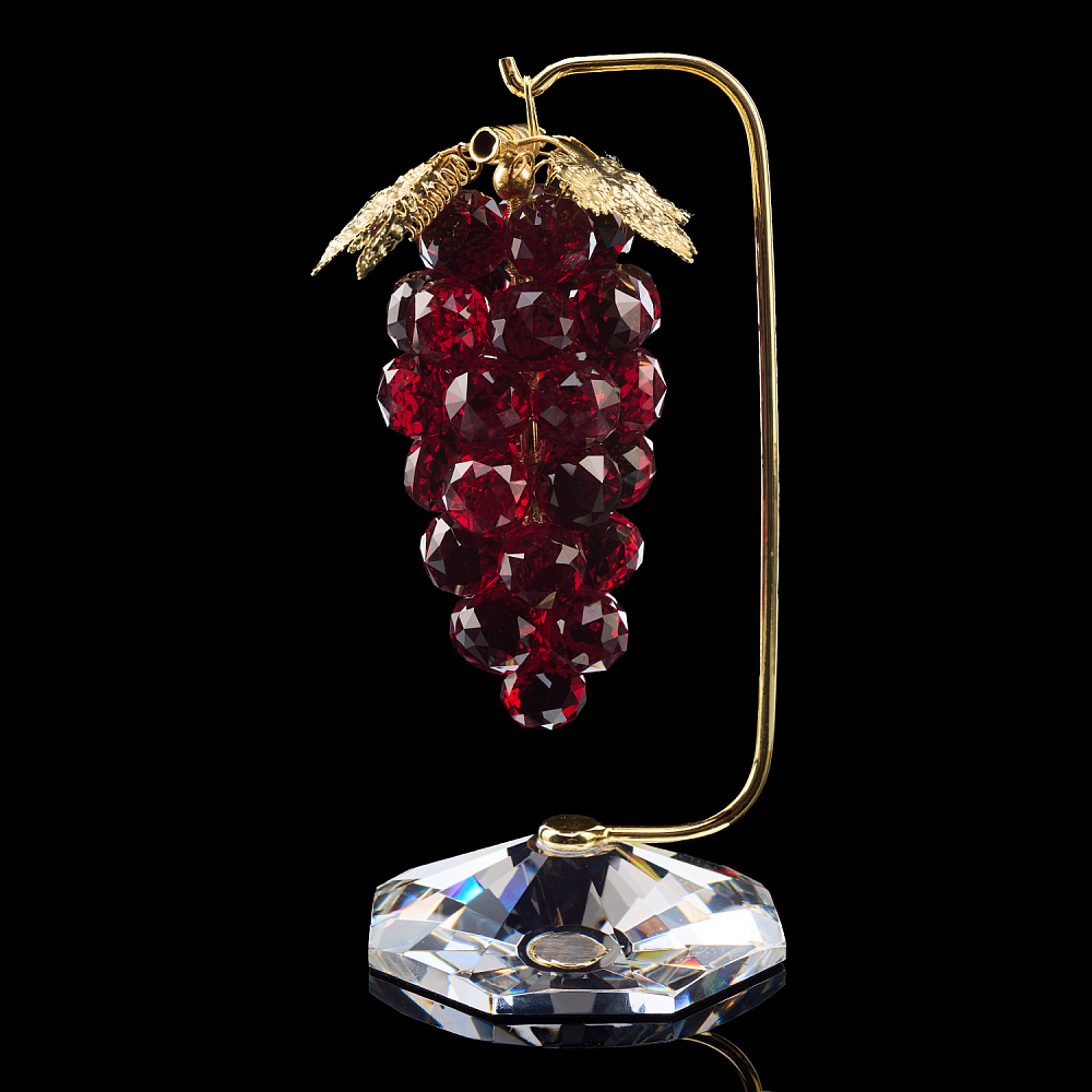 Скульптура из хрусталя «Красный виноград» Asfour Crystal - интернет магазин Русь Велика я 
