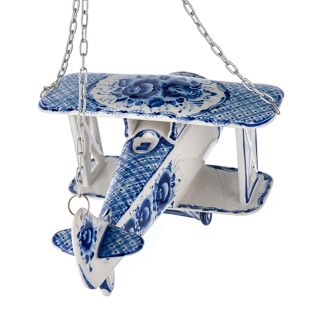 Часы «Самолет». Фарфор Гжель - интернет магазин Русь Велика я фото 3