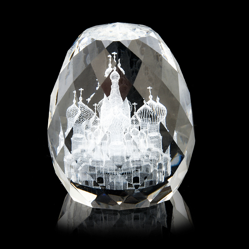 Лазерная графика. Статуэтка-яйцо «Храм Василия Блаженного» - интернет магазин Русь Велика я фото 2