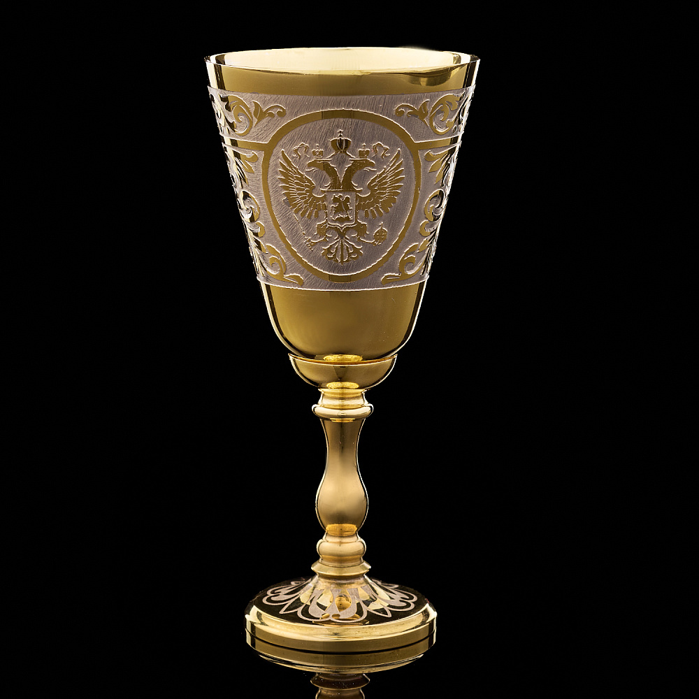 Набор из 2-х рюмок с позолотой «Водочный». Златоуст - интернет магазин Русь Велика я фото 1