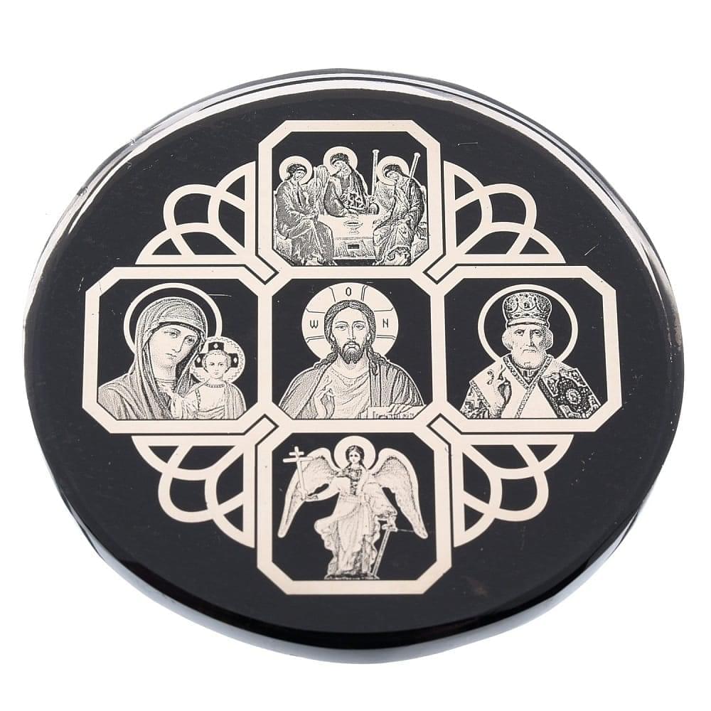 Икона автомобильная «Спаси и сохрани» из камня 7 см - интернет магазин Русь Велика я фото 5