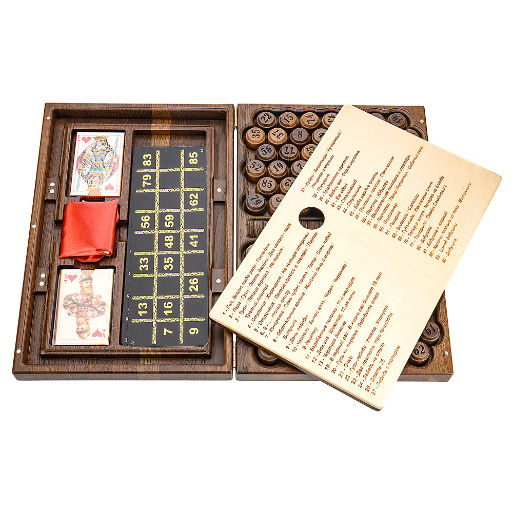 Лото в резном чемоданчике из дуба «Севанские-6» - интернет магазин Русь Велика я фото 1