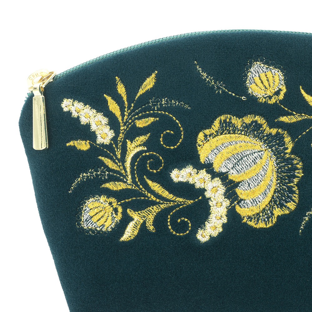 Косметичка «Серенада». Цвет морской волны с вышивкой - интернет магазин Русь Велика я фото 2