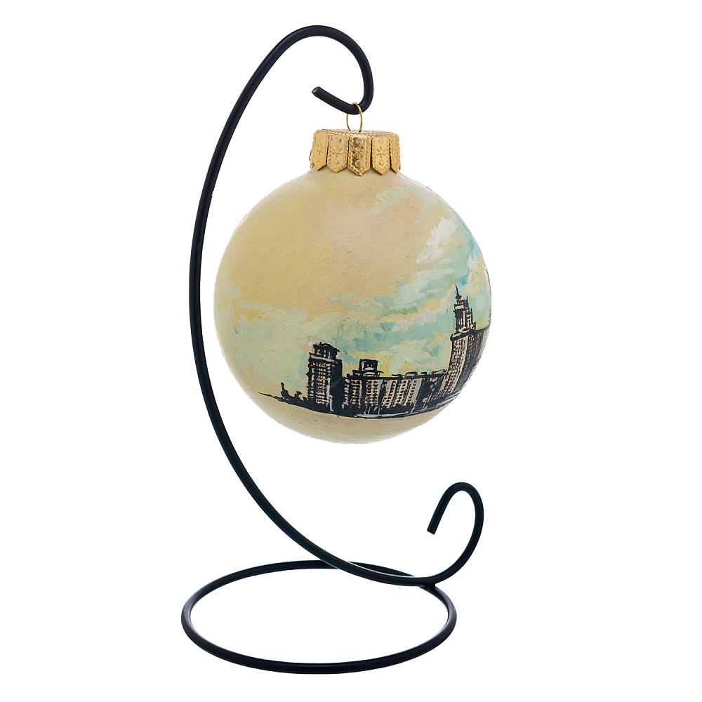 Елочный шар с ручной росписью «Москва. МГУ» - интернет магазин Русь Велика я фото 3