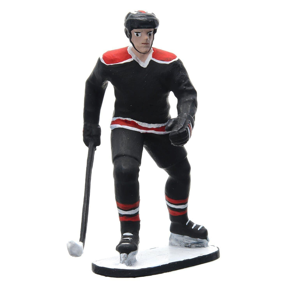 Оловянная миниатюра «Хоккей» (цвет красно-черный) в шкатулке - интернет магазин Русь Велика я фото 4