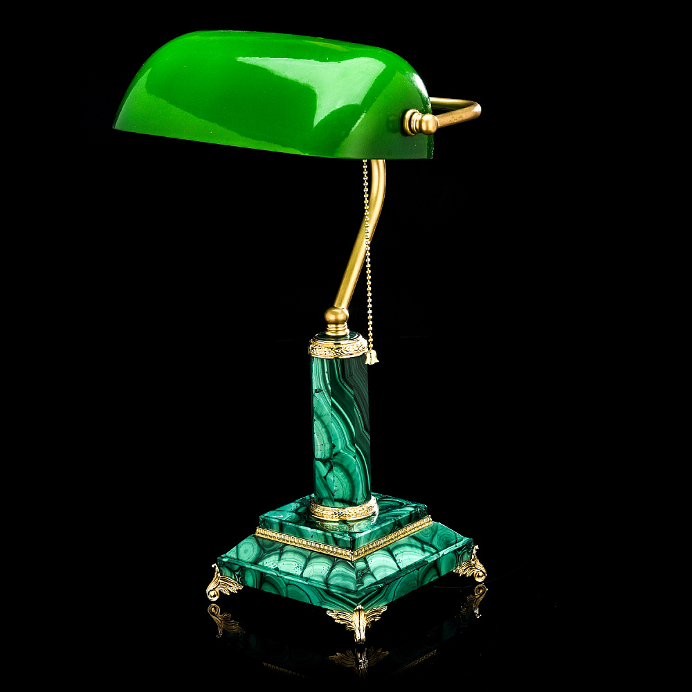 Лампа настольная из малахита. Златоуст - интернет магазин Русь Велика я фото 2