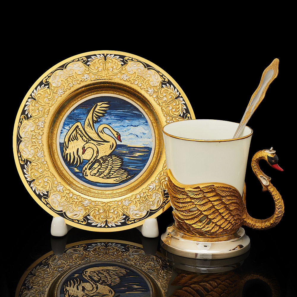 Кофейная пара «Лебедь». Златоуст - интернет магазин Русь Велика я 