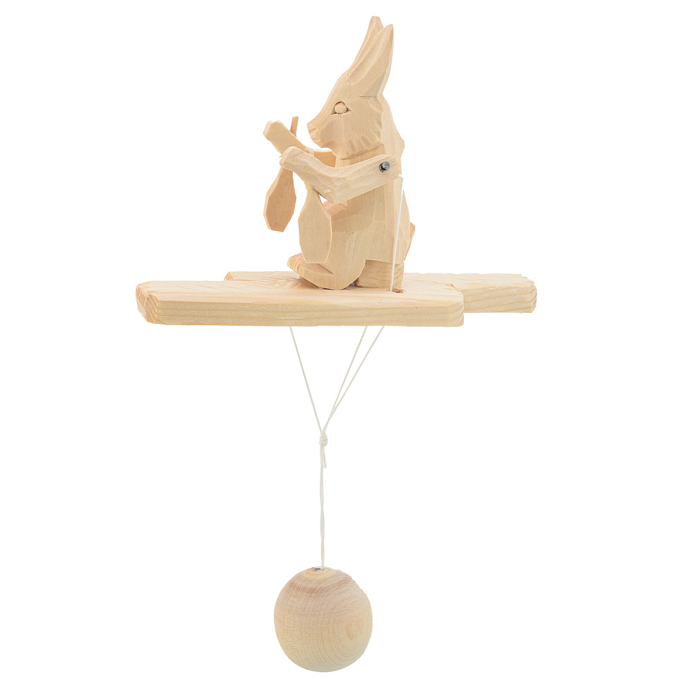 Деревянная игрушка «Кролик на плоту» - интернет магазин Русь Велика я фото 1