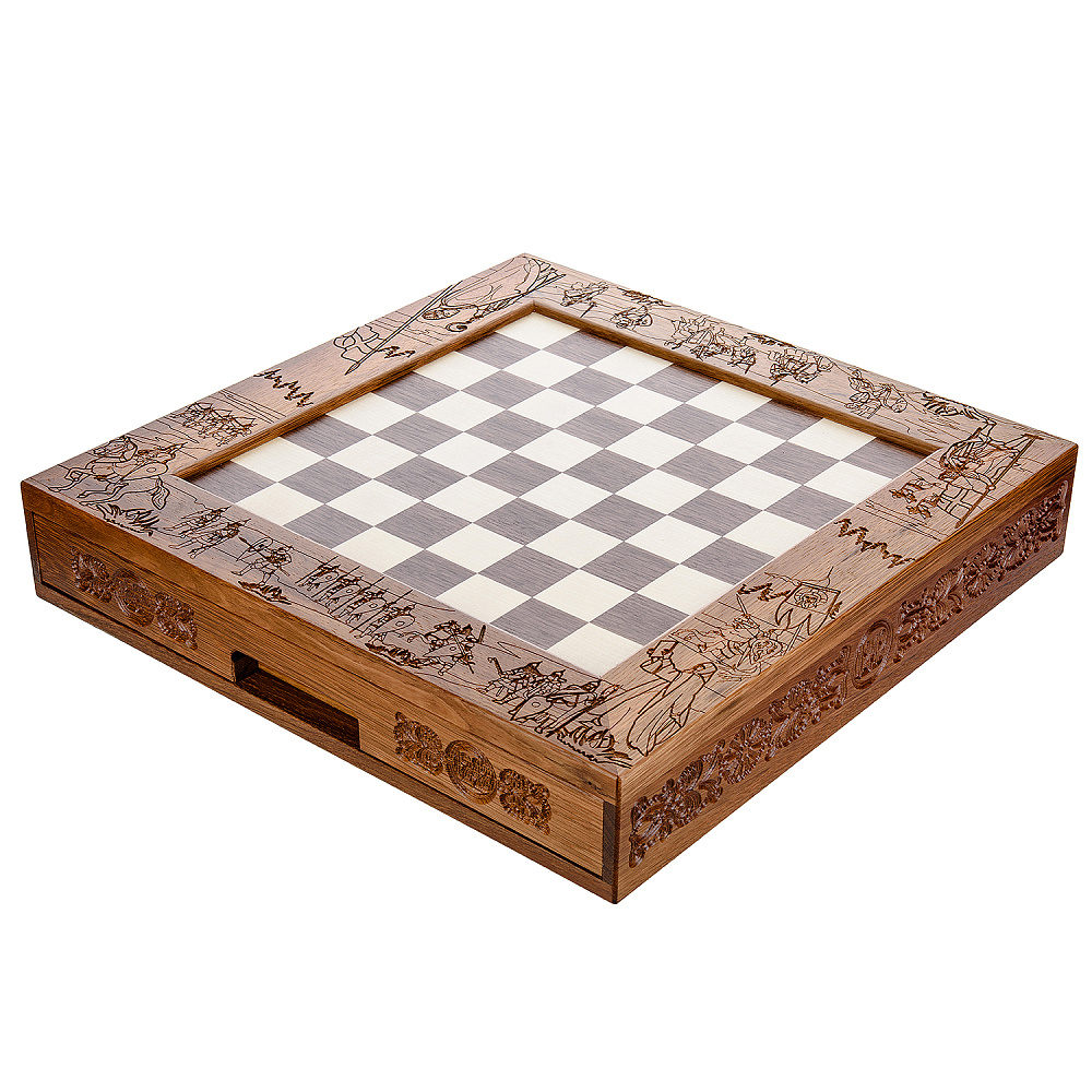 Шахматы деревянные с металлическими фигурами «Ледовое побоище» 47х47 см - интернет магазин Русь Велика я фото 12