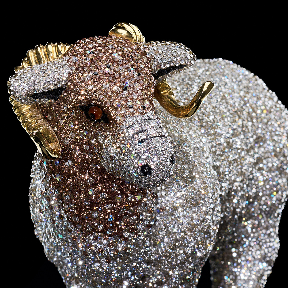 Скульптура с хрустальными стразами «Овен» Asfour Crystal - интернет магазин Русь Велика я фото 2