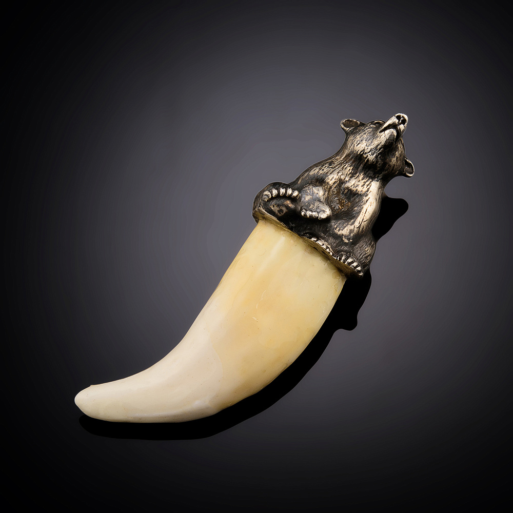 Подвеска-амулет из клыка медведя «Медвежонок» - интернет магазин Русь Велика я 