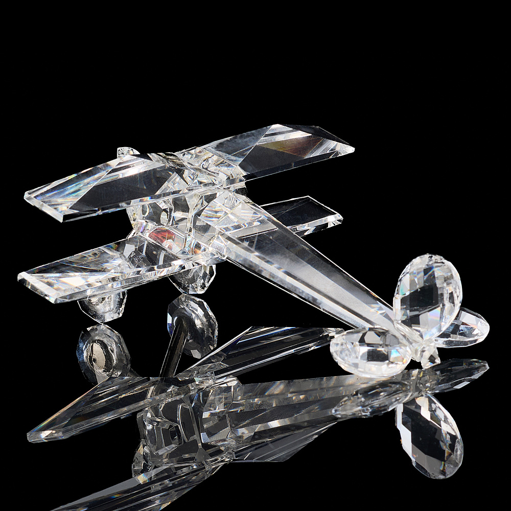 Сувенир из хрусталя «Самолет Биплан» Asfour Crystal - интернет магазин Русь Велика я фото 2