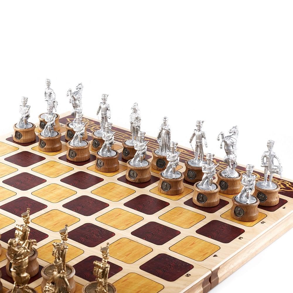 Шахматы деревянные «Битва при Ватерлоо» с фигурами из цинкового сплава 60х50 см - интернет магазин Русь Велика я фото 2