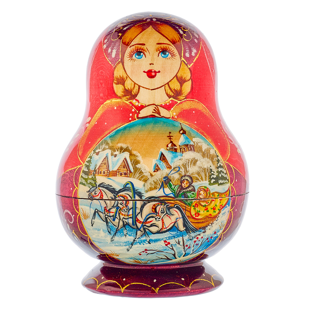 Матрешка «Тройка» 5 мест - интернет магазин Русь Велика я фото 1